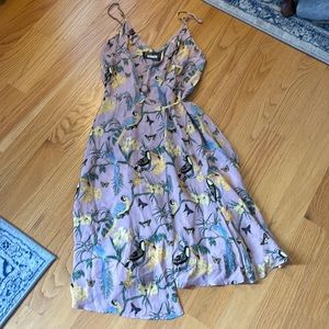 Reformation temple wrap dress size medium conga print